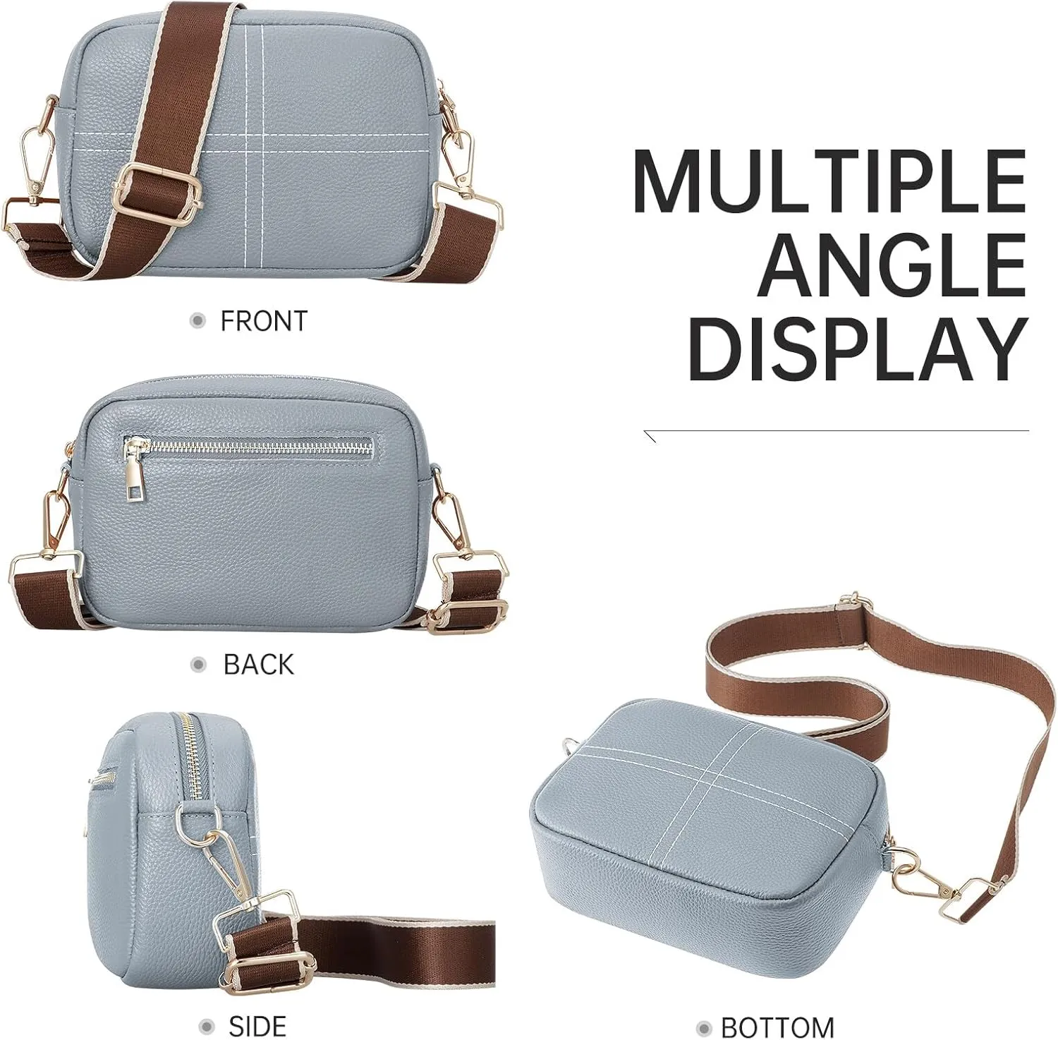 HUA ANGEL Quilted Crossbody Bags for Women, Trendy Small Crossbody Travel Purses Vegan Leather Cellphone Shoulder Handbags