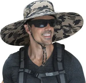 HUAMULAN 6" Super Wide Brim Sun Hats, Men and Women Bucket Hat for Fishing Hiking Garden Lawn Work Safari Camping Outdoor