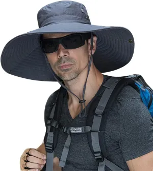 HUAMULAN 6" Super Wide Brim Sun Hats, Men and Women Bucket Hat for Fishing Hiking Garden Lawn Work Safari Camping Outdoor