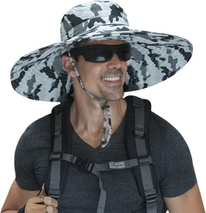 HUAMULAN 6" Super Wide Brim Sun Hats, Men and Women Bucket Hat for Fishing Hiking Garden Lawn Work Safari Camping Outdoor