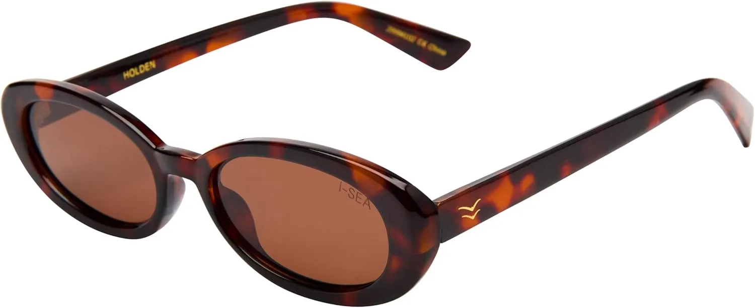 I-SEA Holden Sunglasses - Mini Oval Women's Style with Scratch-Resistant Polarized Lenses