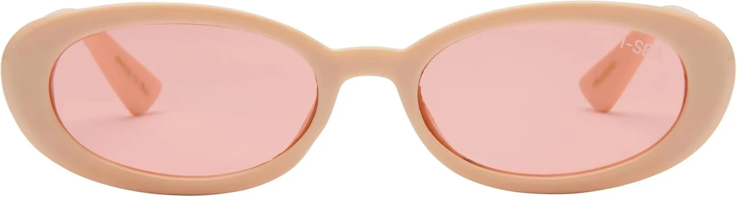 I-SEA Holden Sunglasses - Mini Oval Women's Style with Scratch-Resistant Polarized Lenses