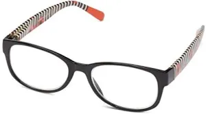 ICU Studio Hayden Shiny black oval Reading Glasses 1.50