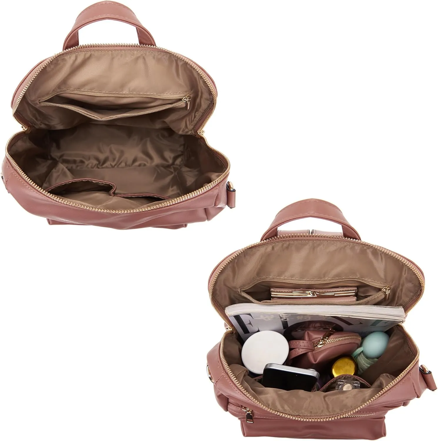 Idesort Medium Backpack Purse for Women Convertible Travel Soft Backpacks Ladies Purse set with Wallet and Crossbody Bags