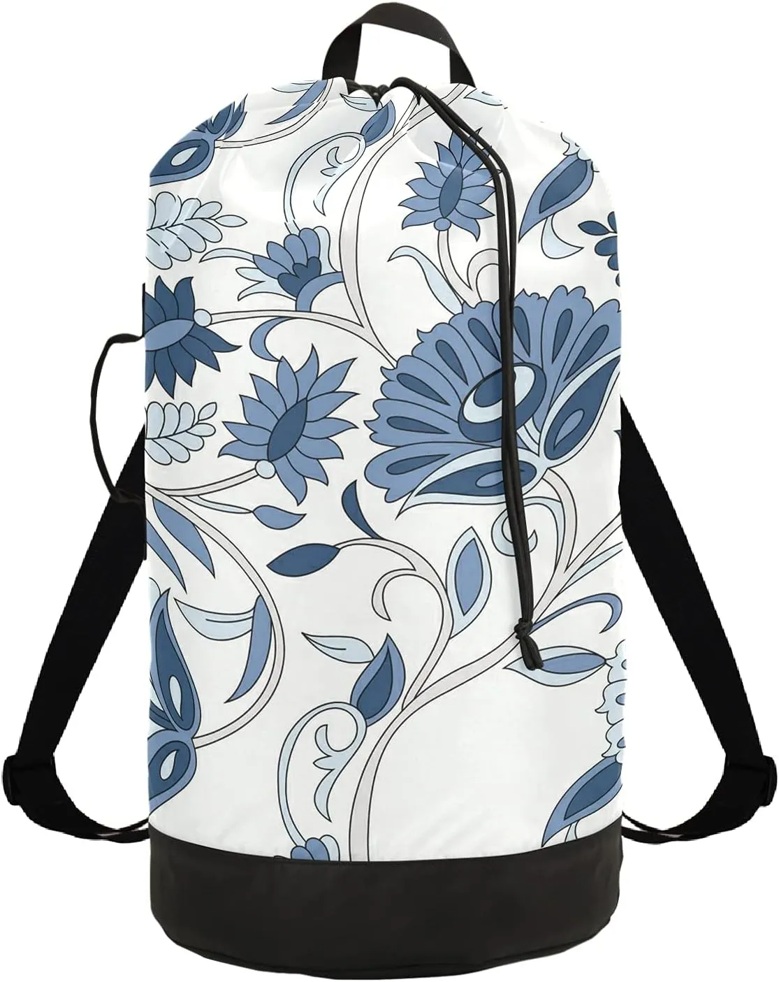 Indian Paisley Laundry Bag Backpack Dirty Clothes Bags Organizer With Extra Large Heavy Duty for College,Travel,Camp,Dorm Essentials