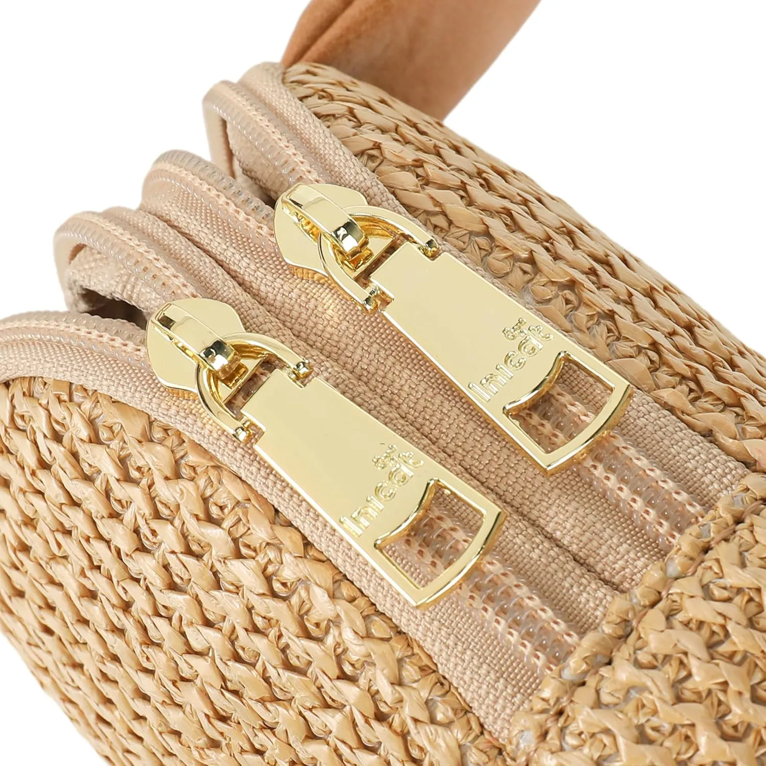 INICAT Summer Straw Bag Small Sling Beach Bag Crossbody Bags for Women