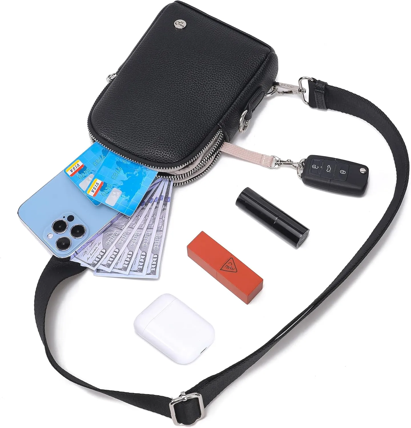 INICAT Travel Small Sling Bag Leather Crossbody Bags for Women Fanny Packs Cross Body Bag for Woman Cross Body Purses
