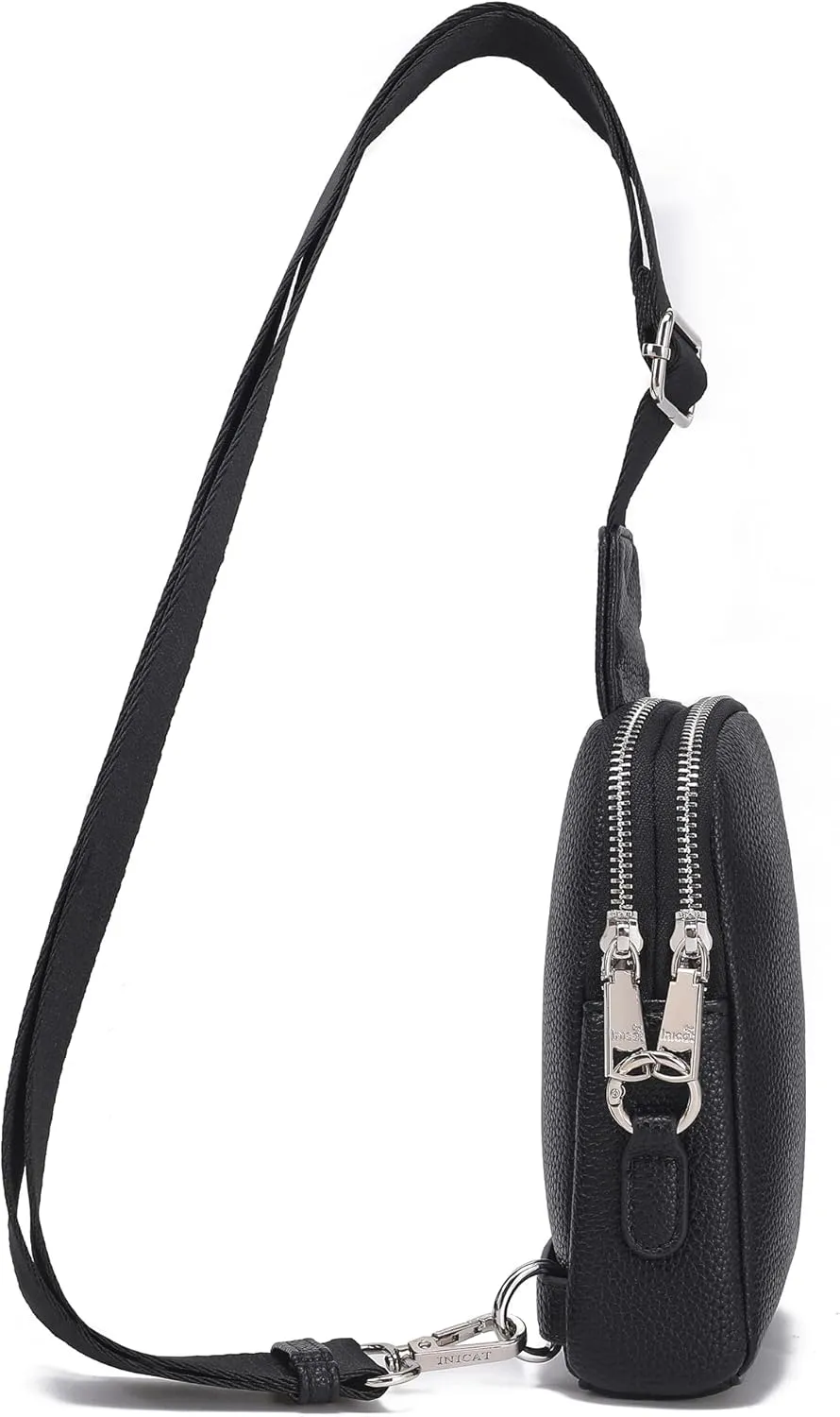 INICAT Travel Small Sling Bag Leather Crossbody Bags for Women Fanny Packs Cross Body Bag for Woman Cross Body Purses