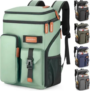 Insulated Cooler Backpack,33 Cans Multifunctional Double Deck Leakproof Cooler Bag with Sternum Strap,Large Capacity Lightweight Travel Camping Beach Backpack