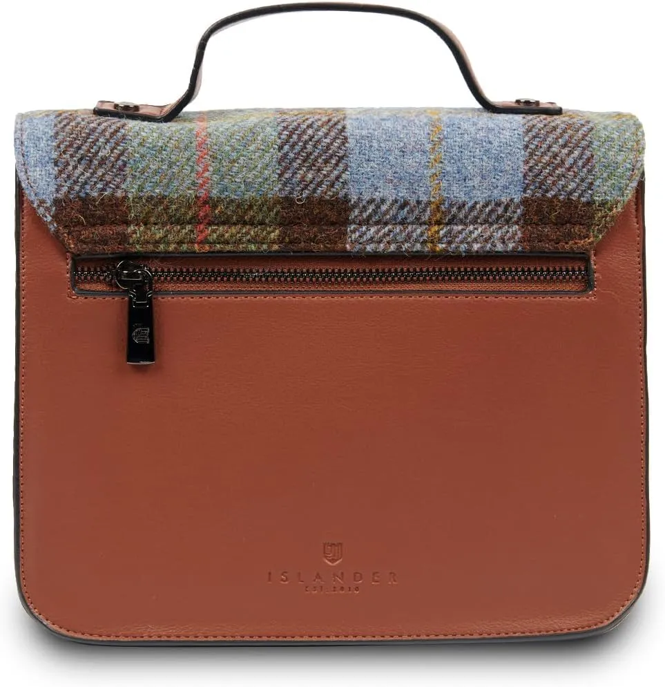 Islander® The Calton Satchel - Ladies Satchel With HARRIS TWEED - Small and Medium