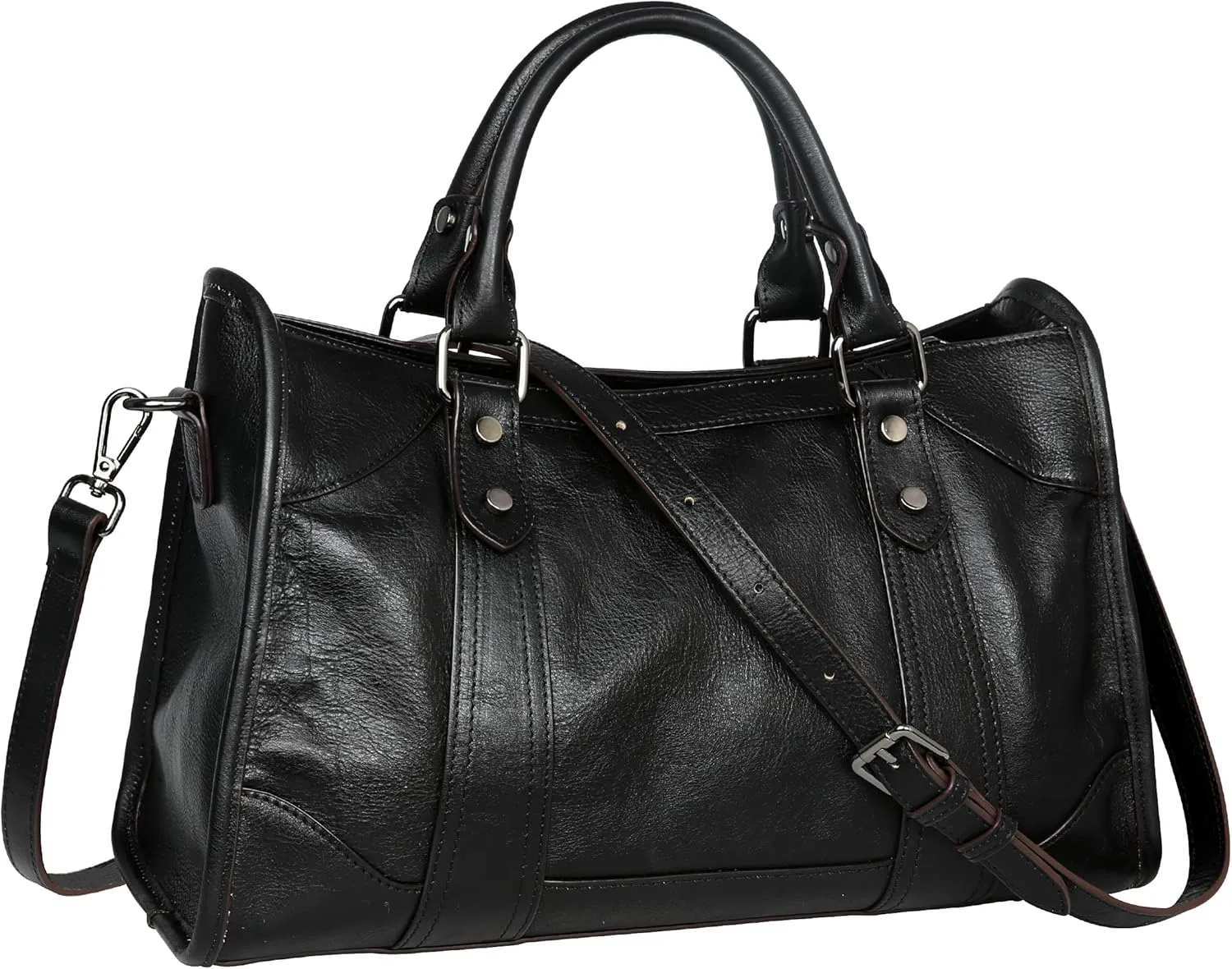 Iswee Satchel Bags for Women Genuine Shoulder Bag Leather Handbags Hobo Crossbody Bags Vintage Purse Tote Bag