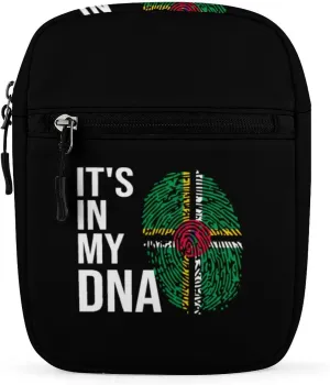 It's in My DNA Dominica Flag Mini Crossbody Bag Anti-Theft Side Shoulder Bags Messenger Bag Unisex