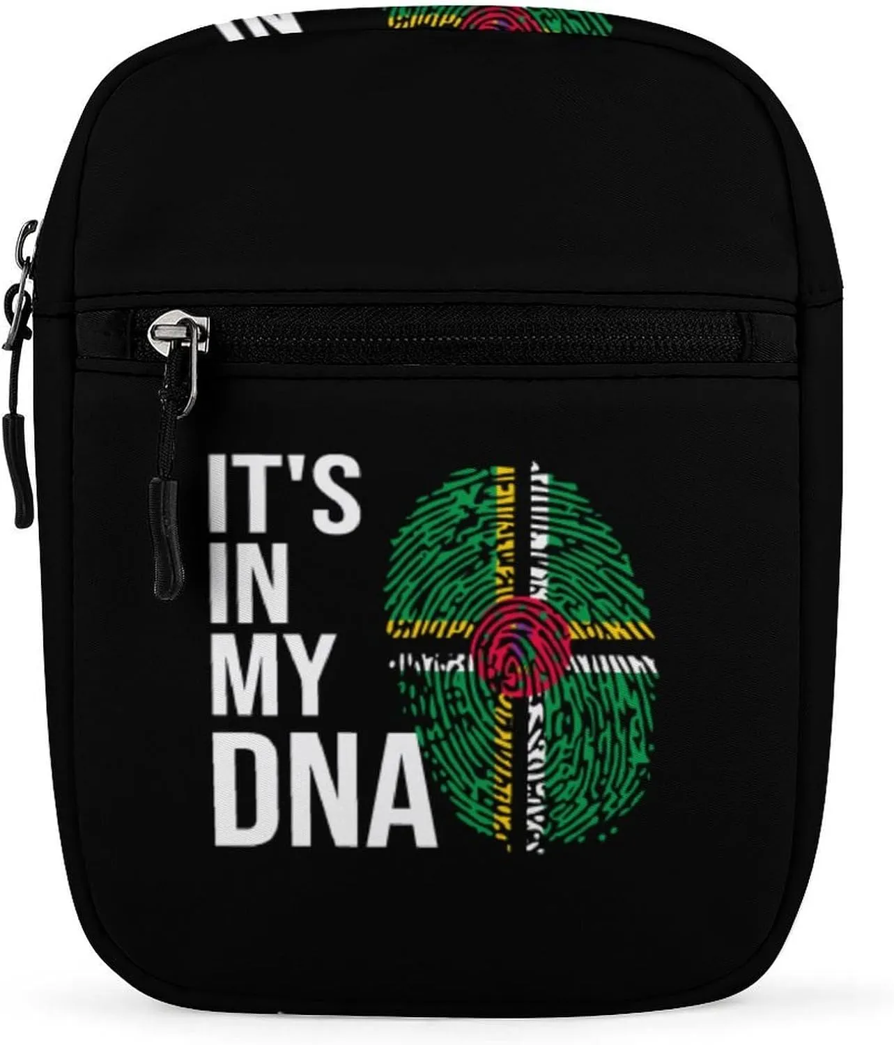 It's in My DNA Dominica Flag Mini Crossbody Bag Anti-Theft Side Shoulder Bags Messenger Bag Unisex