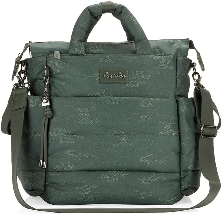 Itzy Ritzy Dream Convertible Diaper Bag Tote Backpack - Baby Diaper Bag with 14 Pockets, Changing Pad & More (Cloud Camo)