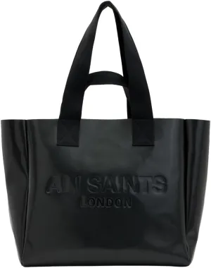 IZZY Leather Tote, Black
