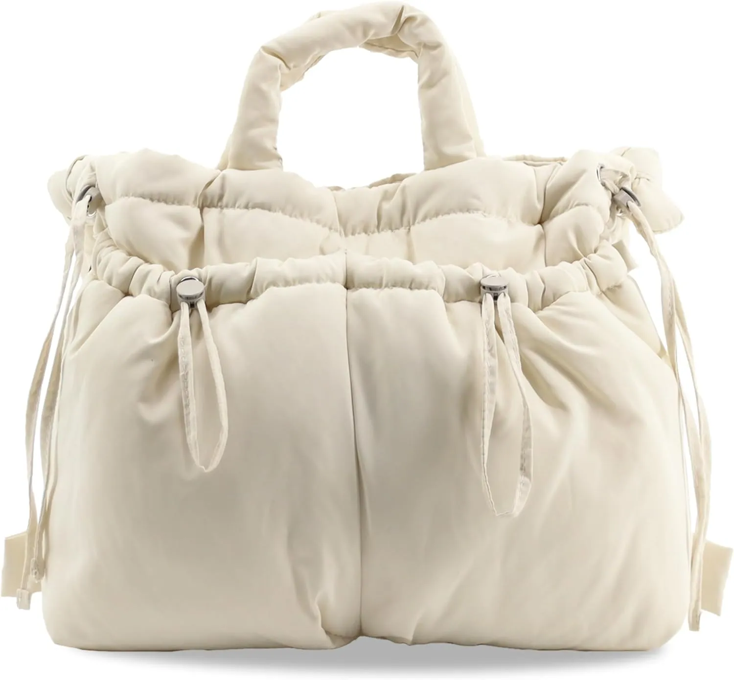 J World New York Quilted Puffer Tote Bag for Women. Puffy Shoulder Handbag Converts to Puff Backpack