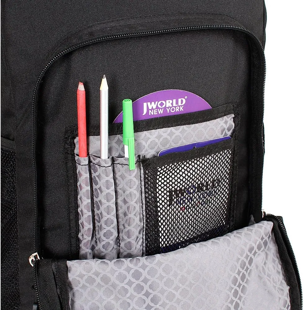 J World New York Sunny Rolling Backpack for Kids and Adults, Savanna, One Size