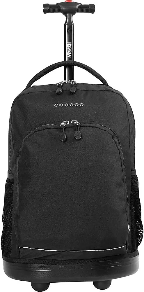 J World New York Sunny Rolling Backpack for Kids and Adults, Savanna, One Size