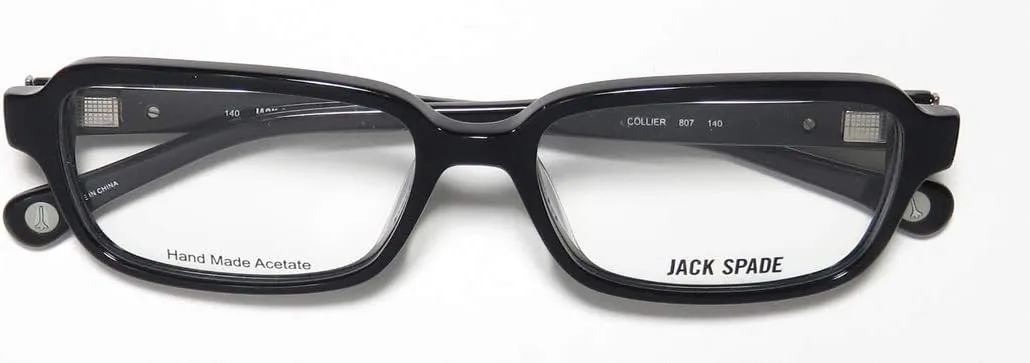 Jack Spade Collier Mens/Womens Rectangular Full-rim Classic Collectible Signature Logo Eyeglasses/Eye Glasses