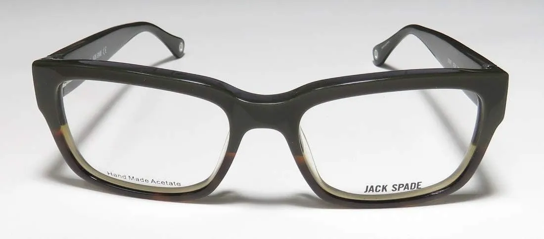 Jack Spade Grant Mens/Womens Rectangular Full-rim Flexible Hinges Brand Name Classic Design Eyeglasses/Spectacles