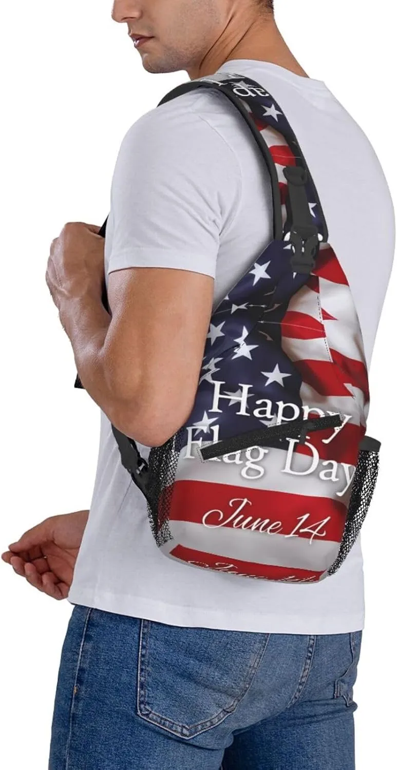 Jamaican Flag Lion Head Sling Bag Adjustable Chest Bags Casual Crossbody Bag Travel Shoulder Backpack