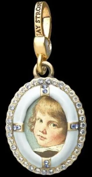 Jay Strongwater Oval Frame Charm" Dakota"