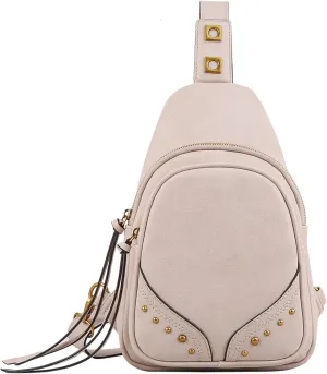 Jessica Simpson Walton Sling Crossbody Bag, Stylish Purse with Adjustable Strap & Pockets, Sandstone