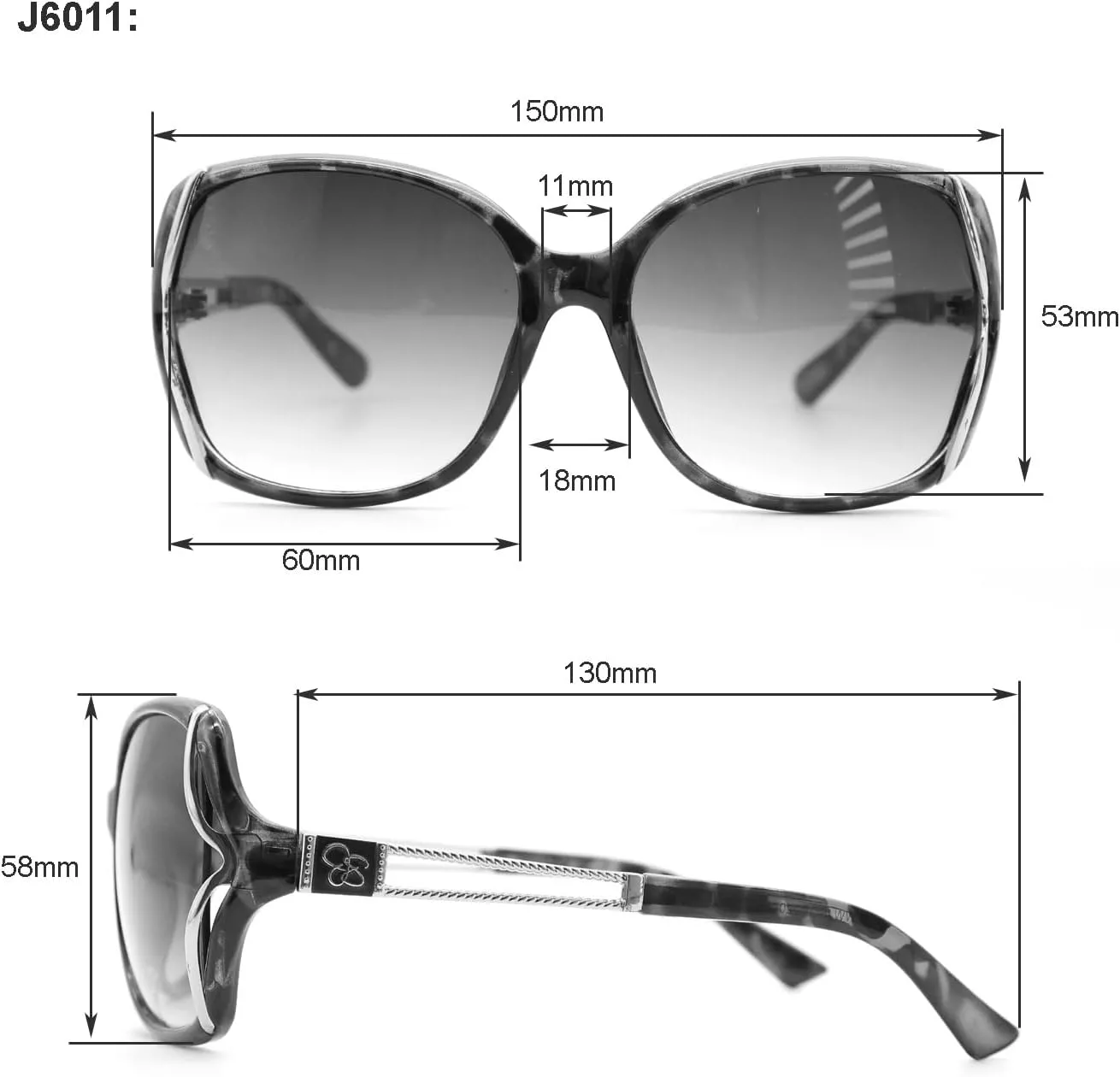 Jessica Simpson Women's J5393 Timeless and Elegant Vintage Oval Sunglasses