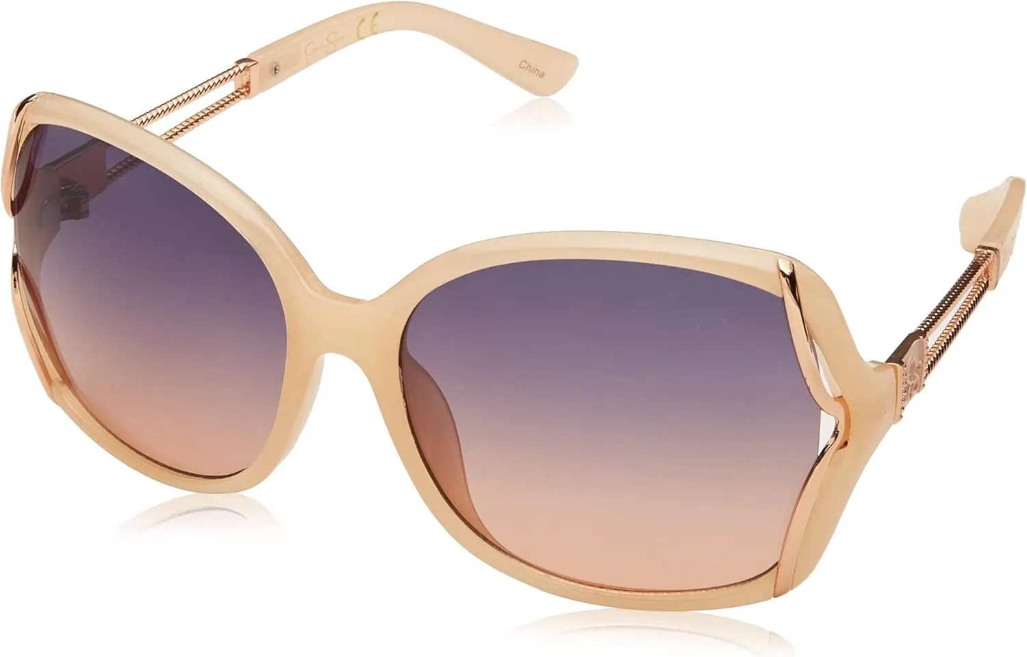 Jessica Simpson Women's J5393 Timeless and Elegant Vintage Oval Sunglasses
