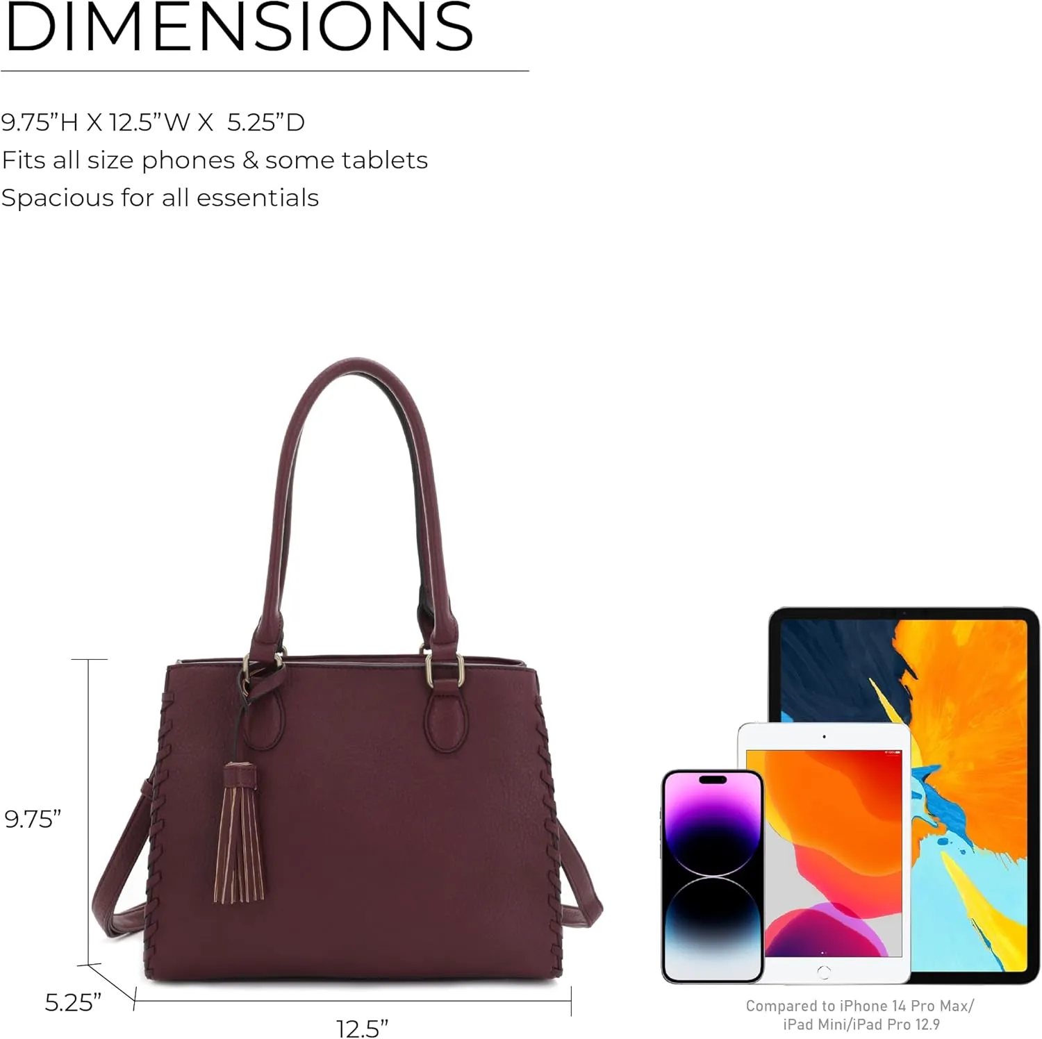 JESSIE & JAMES | Lioness Concealed Carry Satchel Bag with Tassel, Top Handle Purse with Crossbody Shoulder Strap