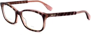 Jimmy Choo Plastic Rectangular Eyeglasses 53 0LX9 Striped Glitterd