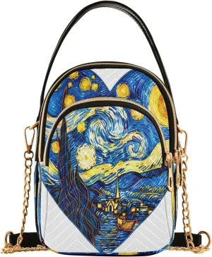 Joisal Romantic Cafe Florist Travel Crossbody Bags for Women Trendy Shoulder Bags for Women, Small Cell Phone Purse