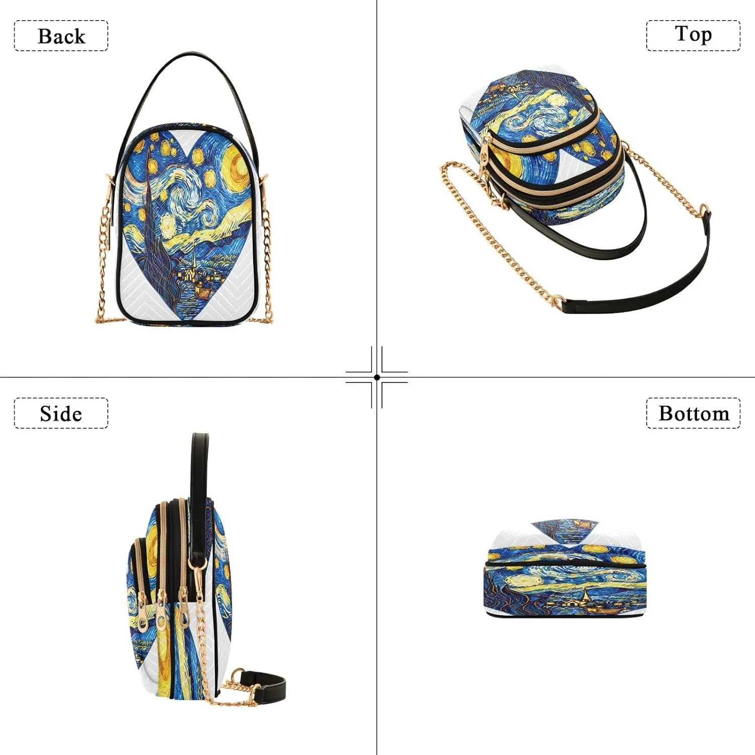 Joisal Romantic Cafe Florist Travel Crossbody Bags for Women Trendy Shoulder Bags for Women, Small Cell Phone Purse