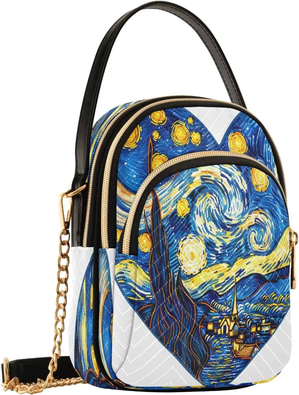 Joisal Romantic Cafe Florist Travel Crossbody Bags for Women Trendy Shoulder Bags for Women, Small Cell Phone Purse