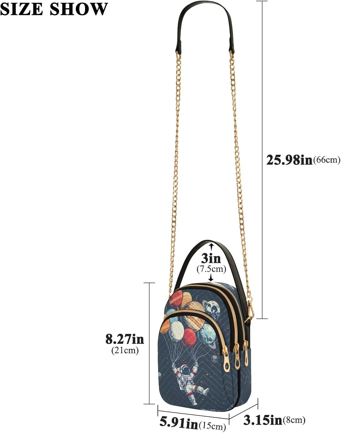 Joisal Small Crossbody Purses for Women, Women Purses and Handbags Triple Zip Shoulder Bag for Women