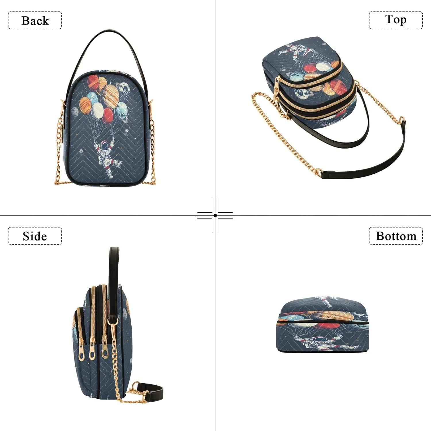 Joisal Small Crossbody Purses for Women, Women Purses and Handbags Triple Zip Shoulder Bag for Women