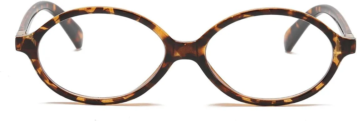 JOVAKIT Retro Oval Blue Light Blocking Glasses for Women Vintage Fashion 90s Small Oval Frame Eyeglasses
