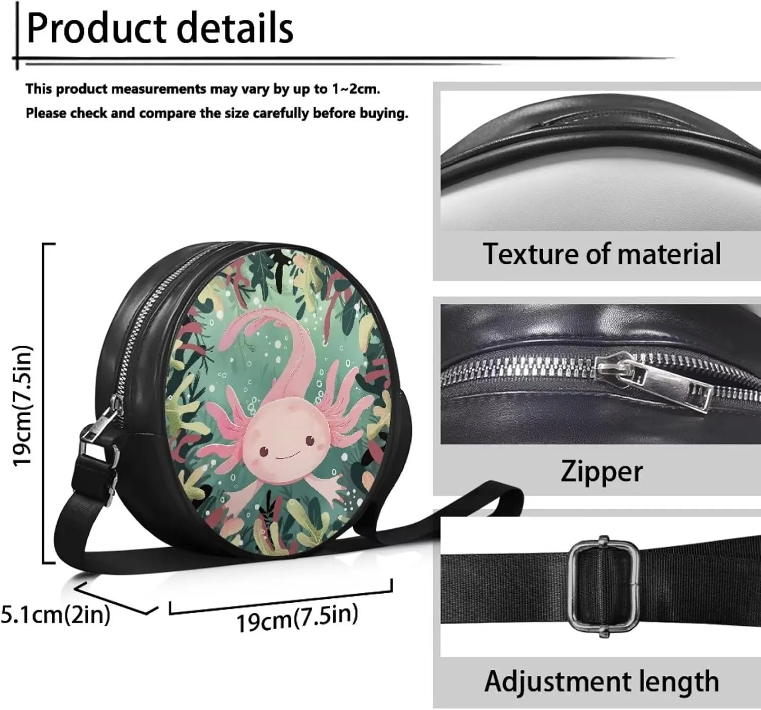 JoyLamoria Daisy Print Satchel Bag for Women Leather Satchel Storage