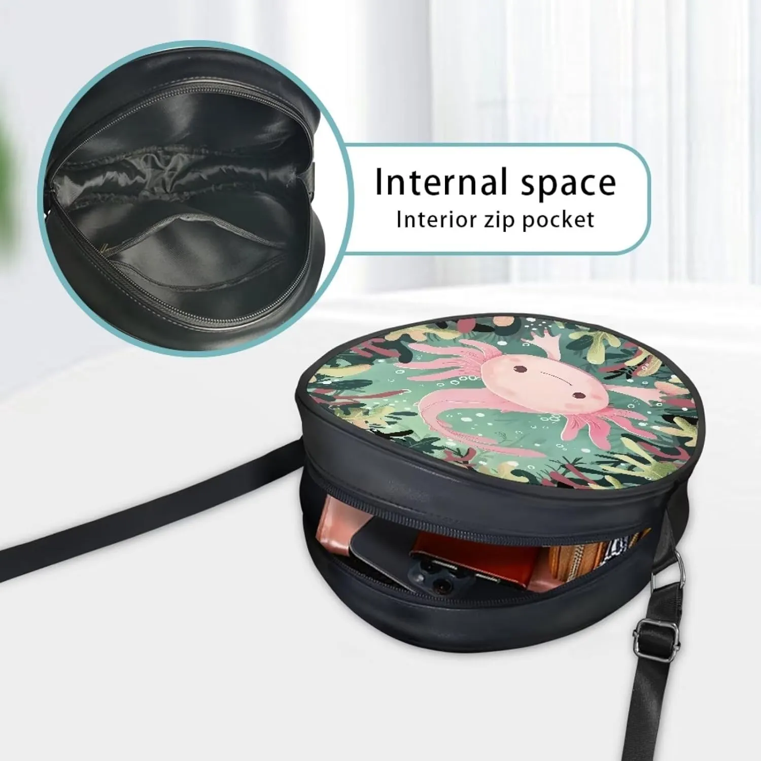 JoyLamoria Daisy Print Satchel Bag for Women Leather Satchel Storage