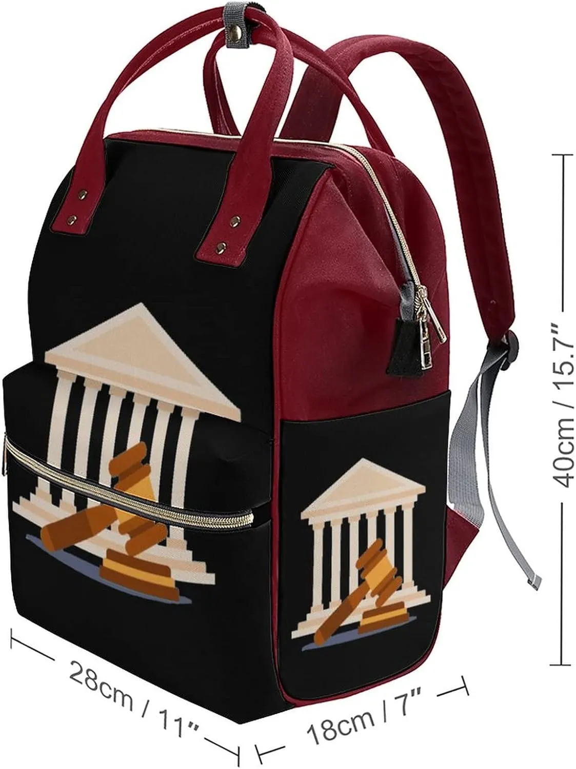 Judge's Hammer Waterproof Diaper Bag Backpack Multifunction Mommy Bags Large Capacity Travel Back Pack