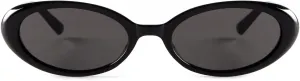 JUDOO Tiny Small 90s Sunglasses for Women Men Retro Oval Tinted Glasses