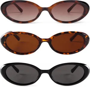 JUDOO Tiny Small 90s Sunglasses for Women Men Retro Oval Tinted Glasses