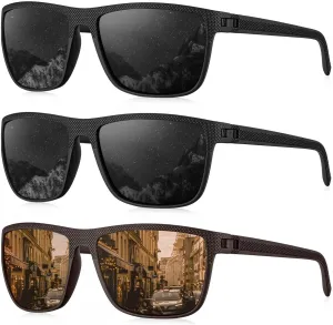 KALIYADI Polarized Sunglasses for Men, Lightweight Sun Glasses with UV Protection for Driving Fishing Golf