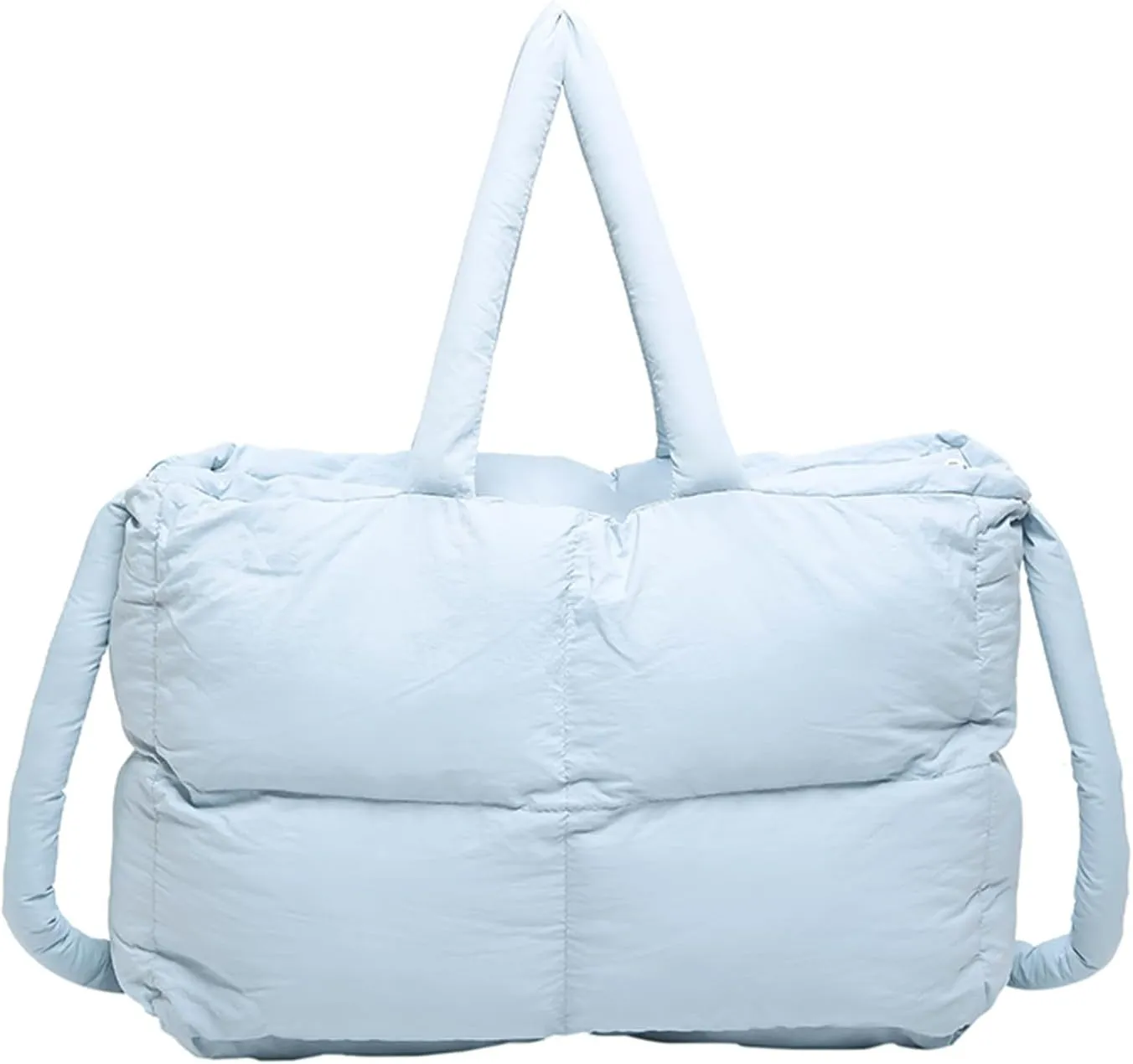 KARRESLY Puffer Shoulder Bag for Women Quilted Tote Bag Large Lightweight Padded Hobo Handbag with Zipper Puffy Purse
