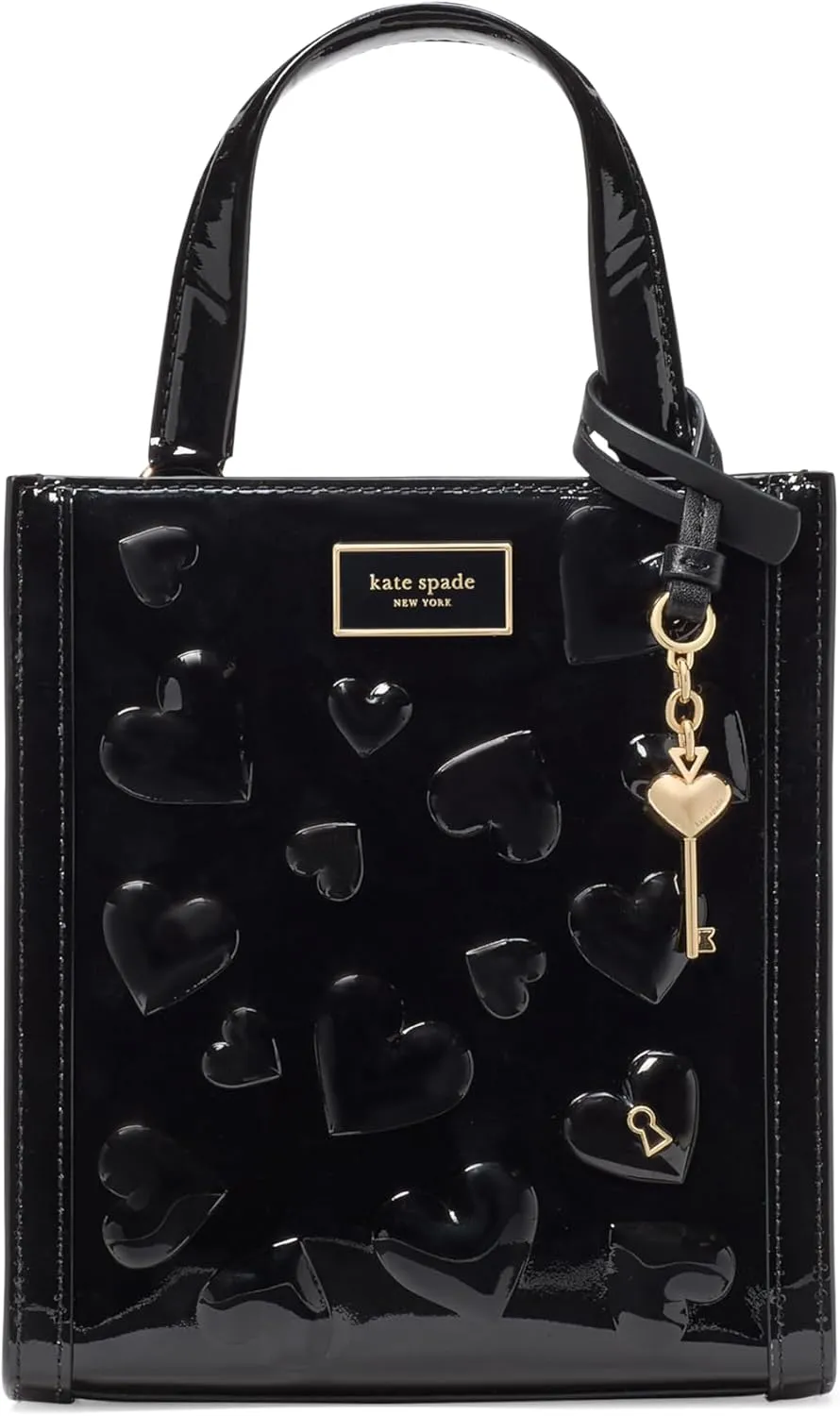 kate spade new york Key to My Heart Embossed Patent Leather Manhattan Mini Tote