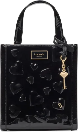 kate spade new york Key to My Heart Embossed Patent Leather Manhattan Mini Tote