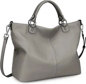 Kattee Women's Soft Leather Tote Bag, Top Satchel Purses and Handbags
