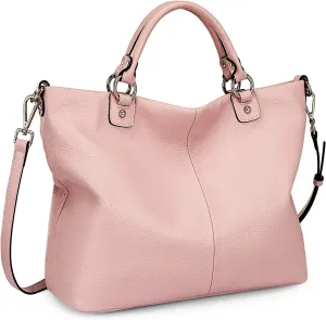 Kattee Women's Soft Leather Tote Bag, Top Satchel Purses and Handbags