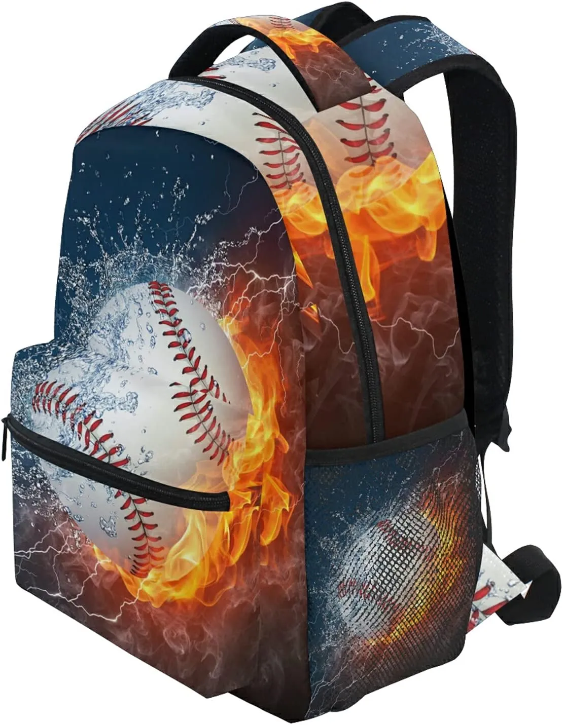 Kcldeci Baseball Kids Backpack for Boys Girls, Baseball School Backpacks Bookbag Elementary School Bag Book Bag Daypack Travel Bag