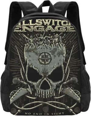 Killswitch Rock Band Engage Laptop Backpack Large Travel Bags Unisex Adult Gym Bags Casual Daypack for Outdoor Portable Business Backpack Cool Computer Bag for Man